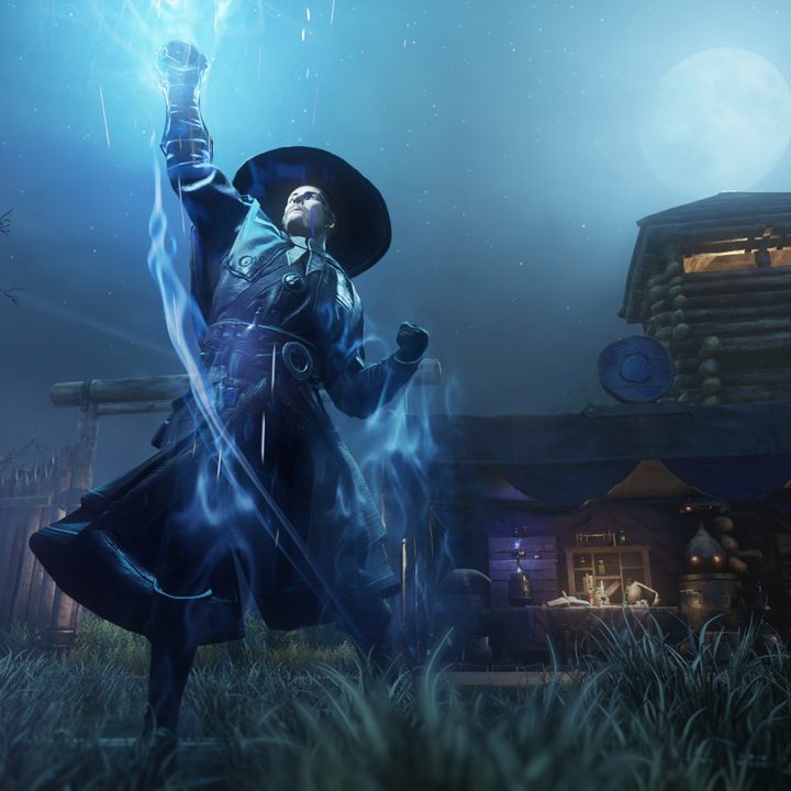 Character using lightning in New World.