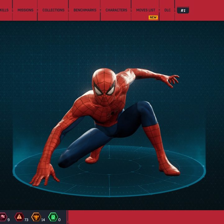 Spider-man in his classic suit.