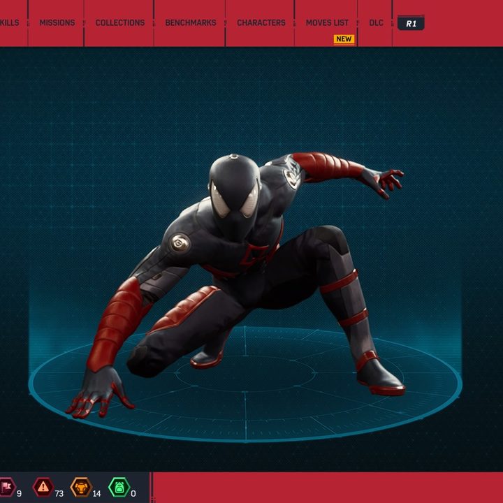Spider-man in his insulated suit.