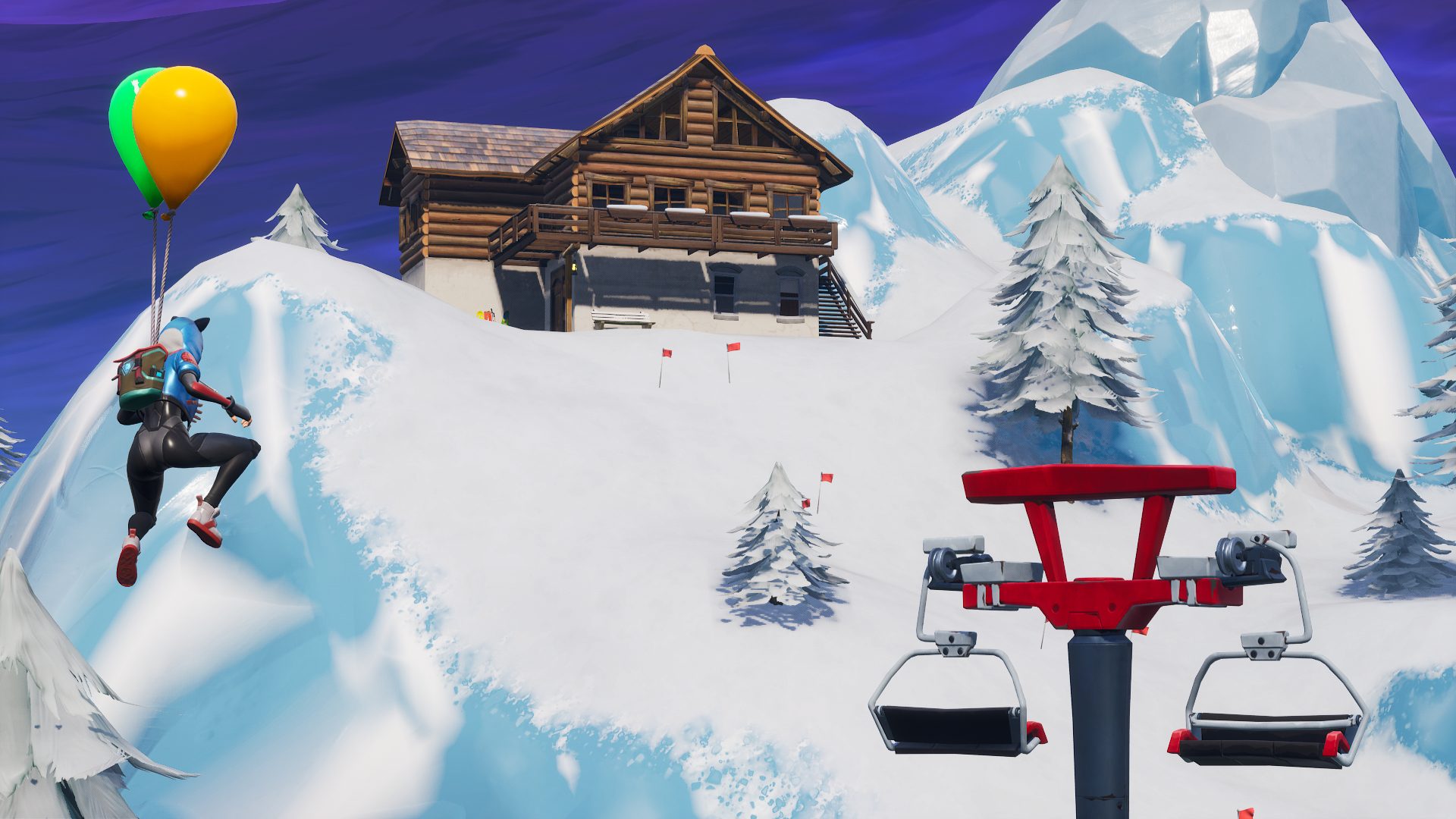 Searching between 3 ski lodges for the battle star