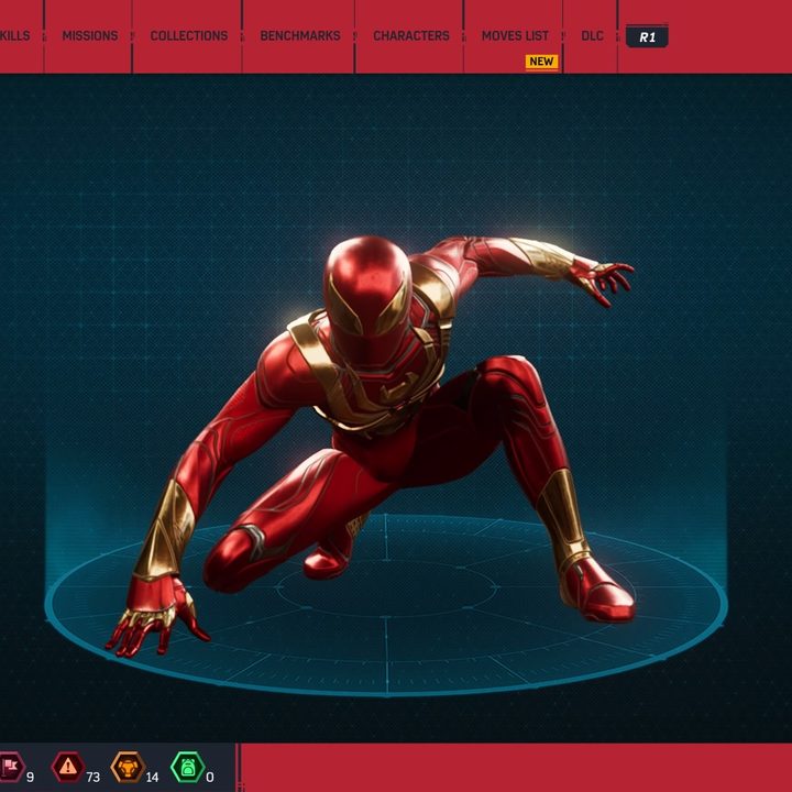 Spider-man in his iron spider.