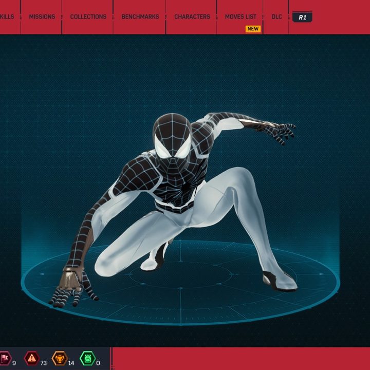 Spider-man in his negative suit.