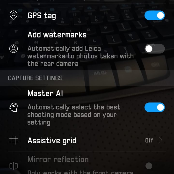 Change camera resolution Huawei P20 Pro