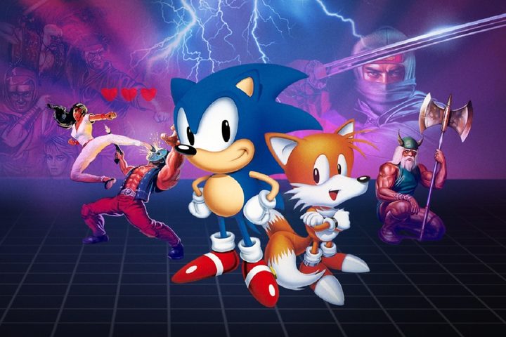 Sega mascots pose together in an ad.