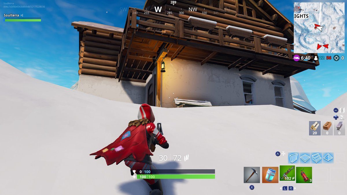 fortnite search between 3 ski lodges week 3 challenges