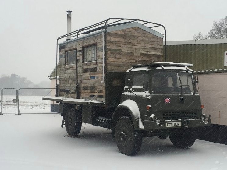 lorry life tiny home snow