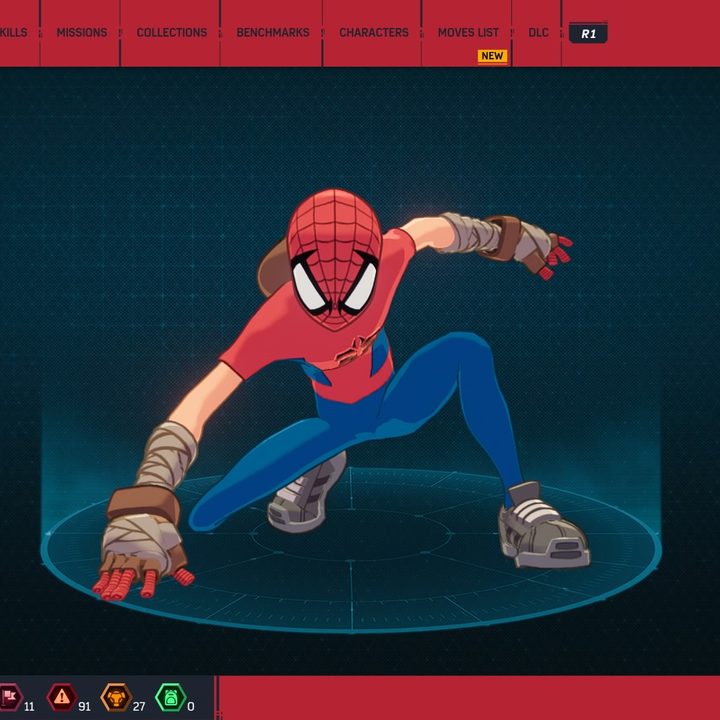 Spider-man in his clean suit.