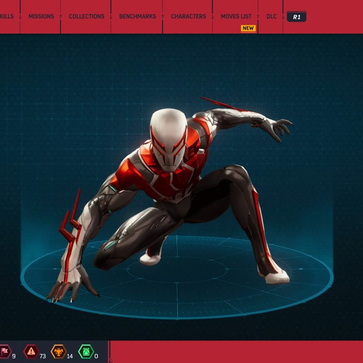 Spider-man in his 2099 white suit.