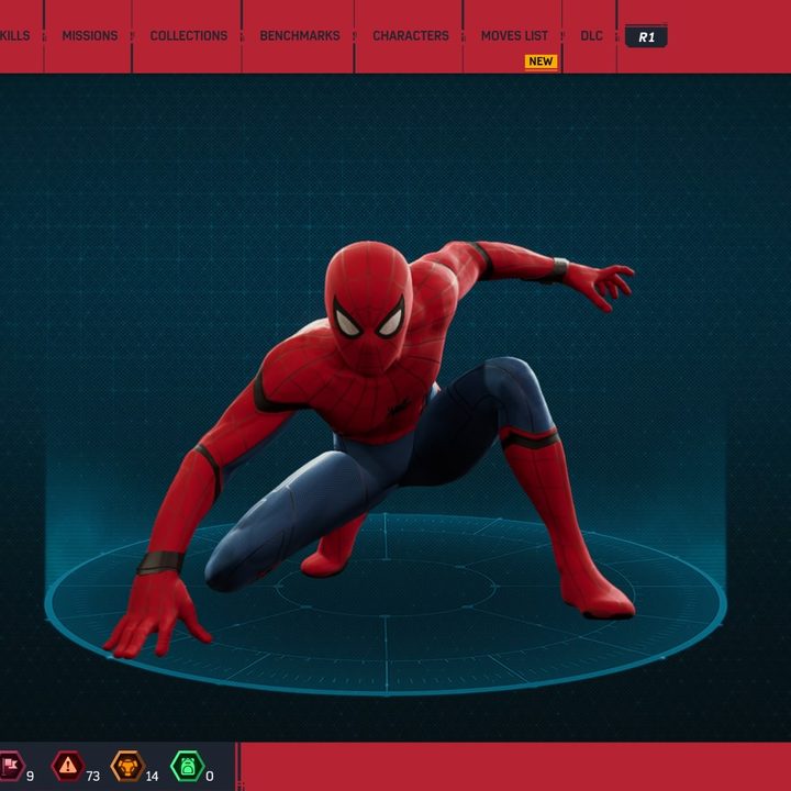 Spider-man in his stark suit.