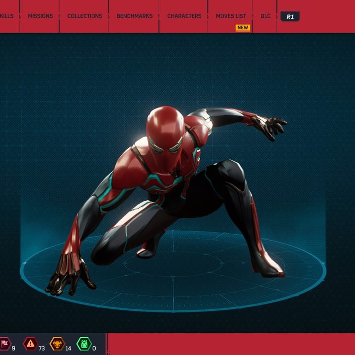 Spider-man in his velocity suit.