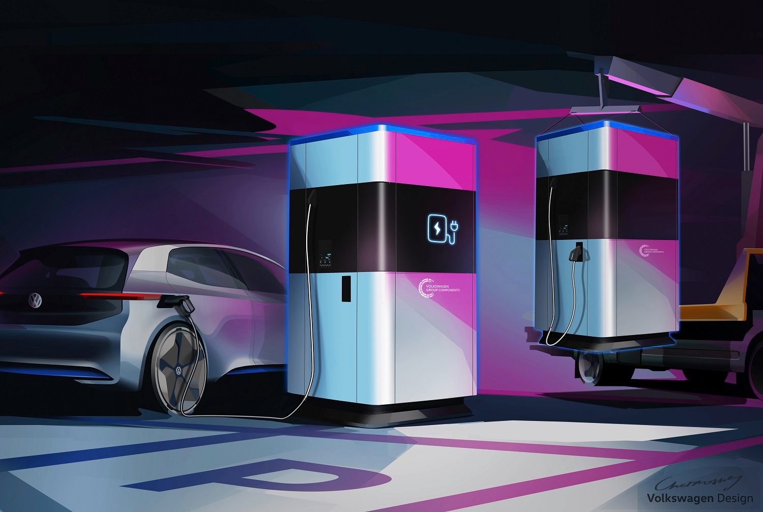 Volkswagen mobile charging station