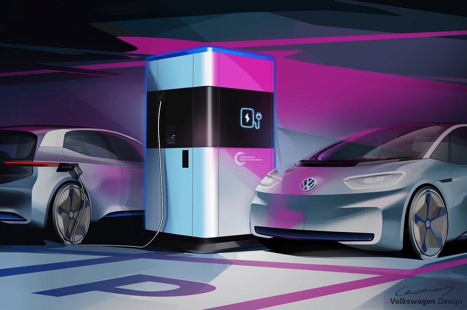 Volkswagen mobile charging station