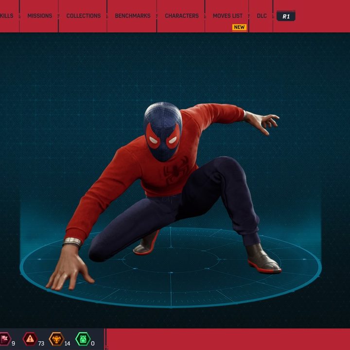 Spider-man in his wrestler suit.
