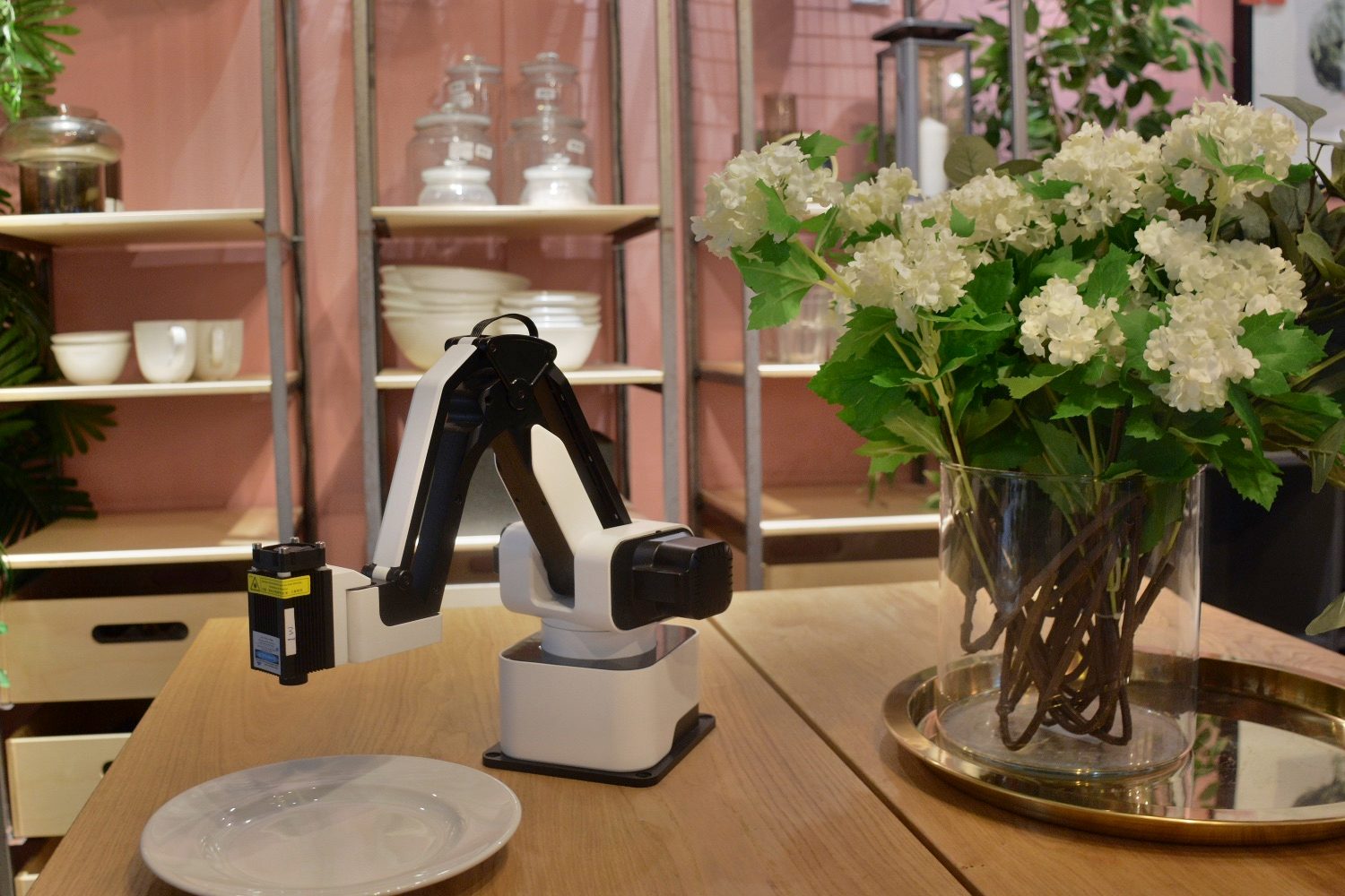 hexbot robot arm kickstarter 2 on desktop