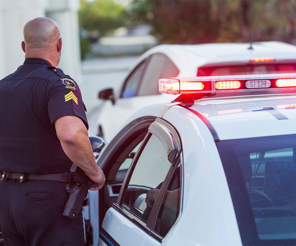 cop pulling driver over