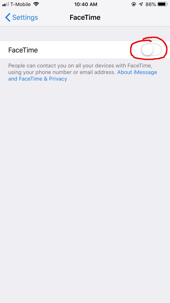 how to disable facetime ios 2