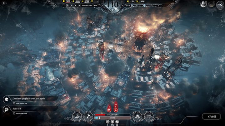 Gameplay from Frostpunk.