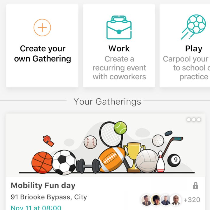 somo app car pooling launched ces 2019 home gatherings new
