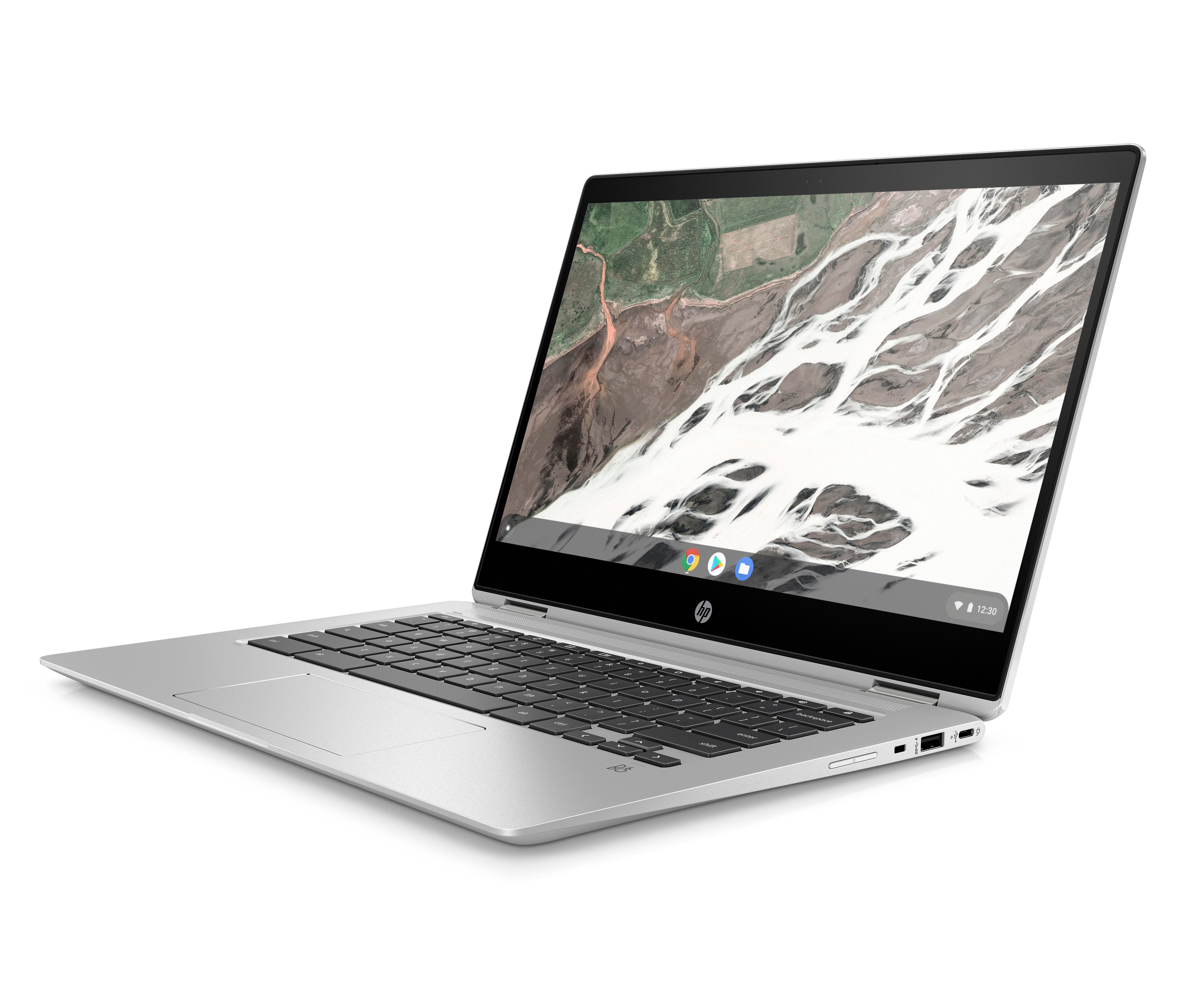 hp launches amd chromebook ces 2019 x360 14 g1 front left