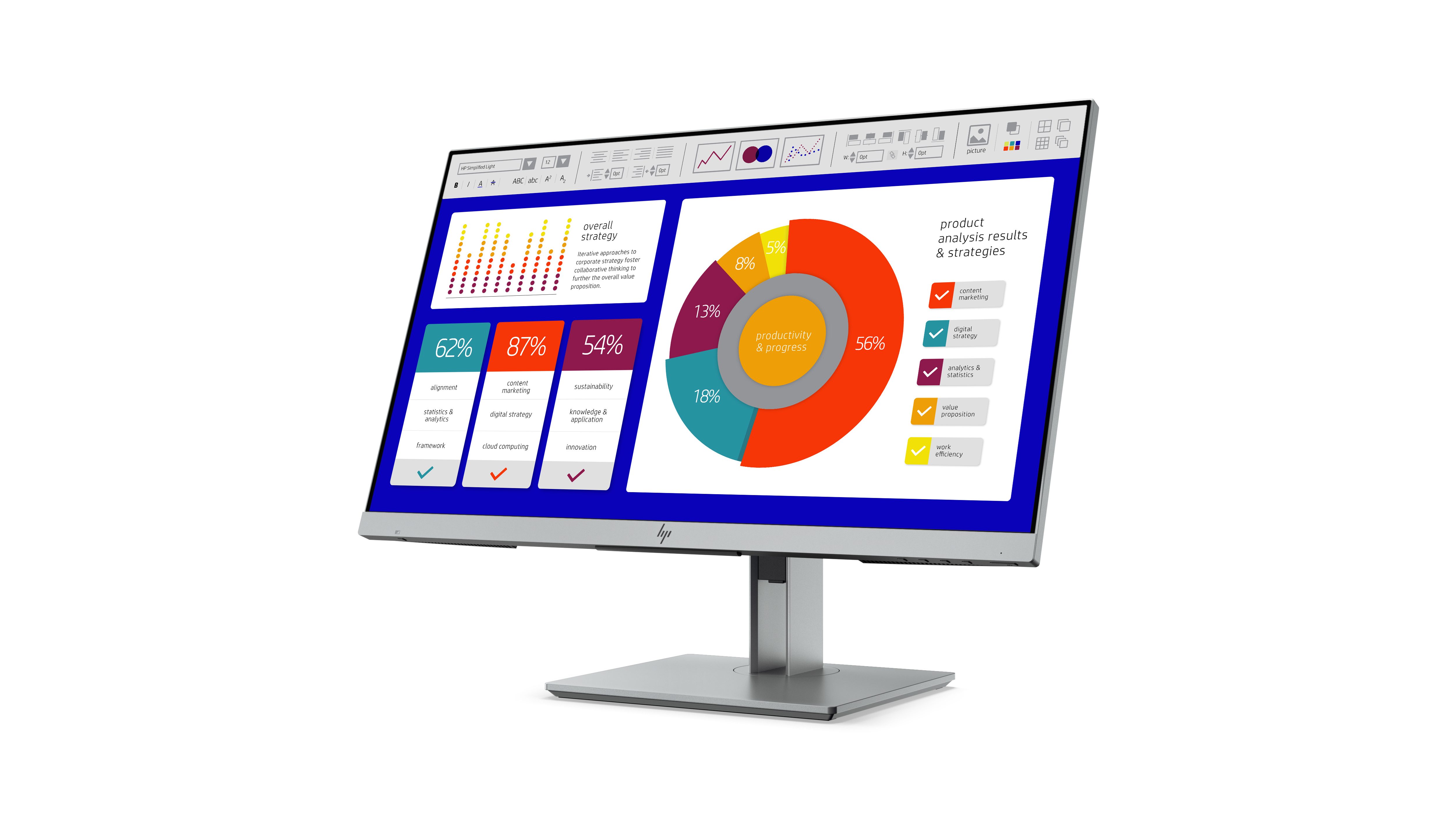hp launches new monitors and all in one ces 2019 elitedisplay e243p sure view monitor front left