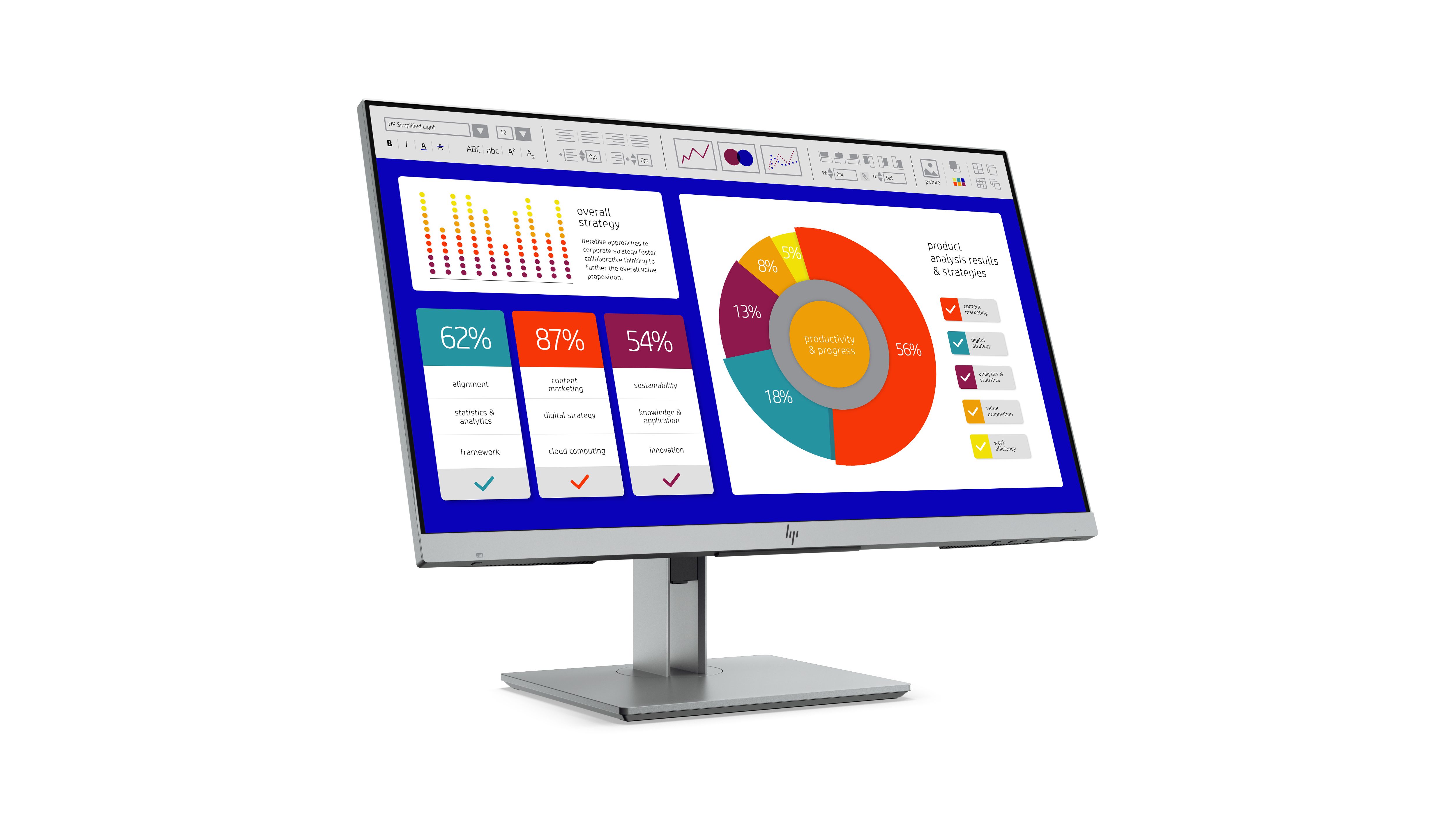 hp launches new monitors and all in one ces 2019 elitedisplay e243p sure view monitor front right