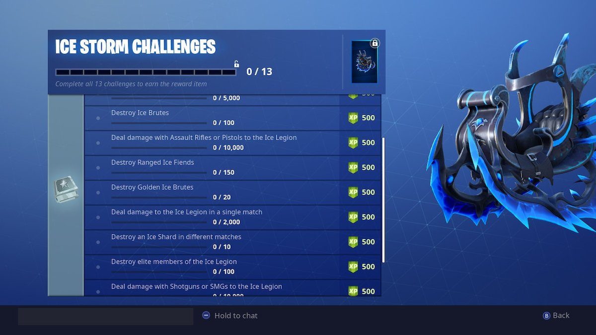 fortnite ice storm challenges golden ice brutes