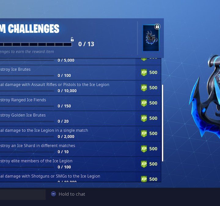 fortnite ice storm challenges golden ice brutes