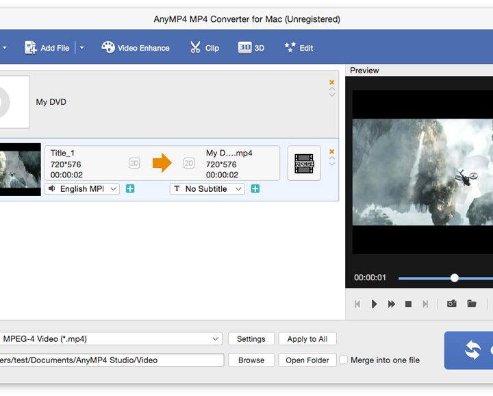 Mac OS Free MP4 Converter Screenshot