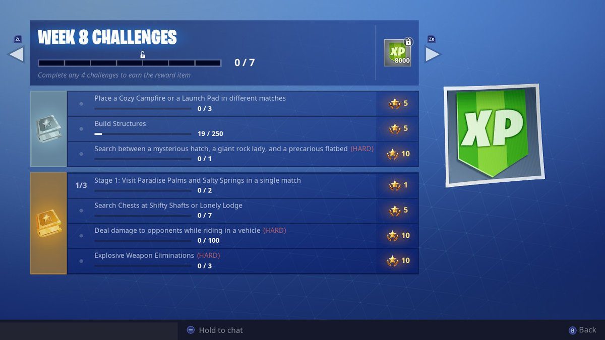 fortnite search between a mysterious hatch fortnite week 8 challenges
