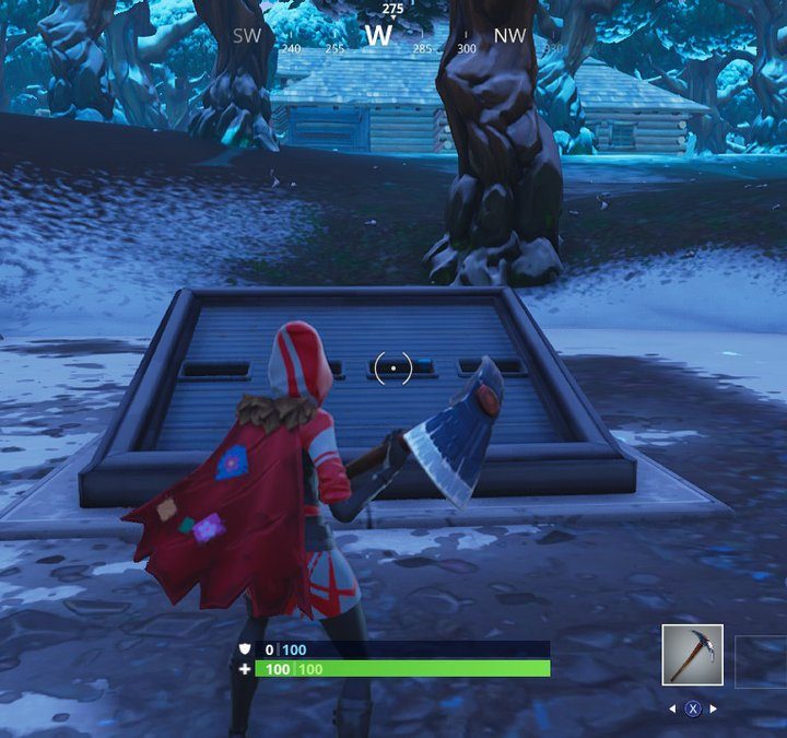 fortnite search between a mysterious hatch fortnite week 8 challenges