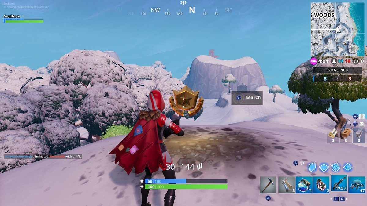 fortnite search between a mysterious hatch fortnite week 8 challenges