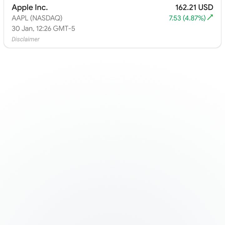 Ok, Google what is Apple stock price?