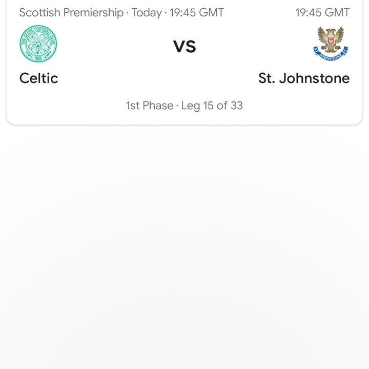 Ok, Google when is Celtic's next game?