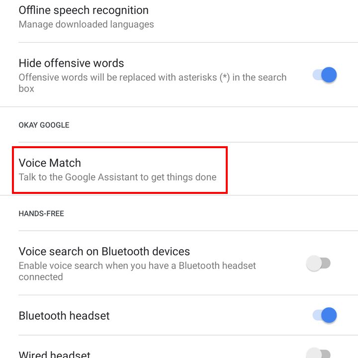Setting up Ok Google