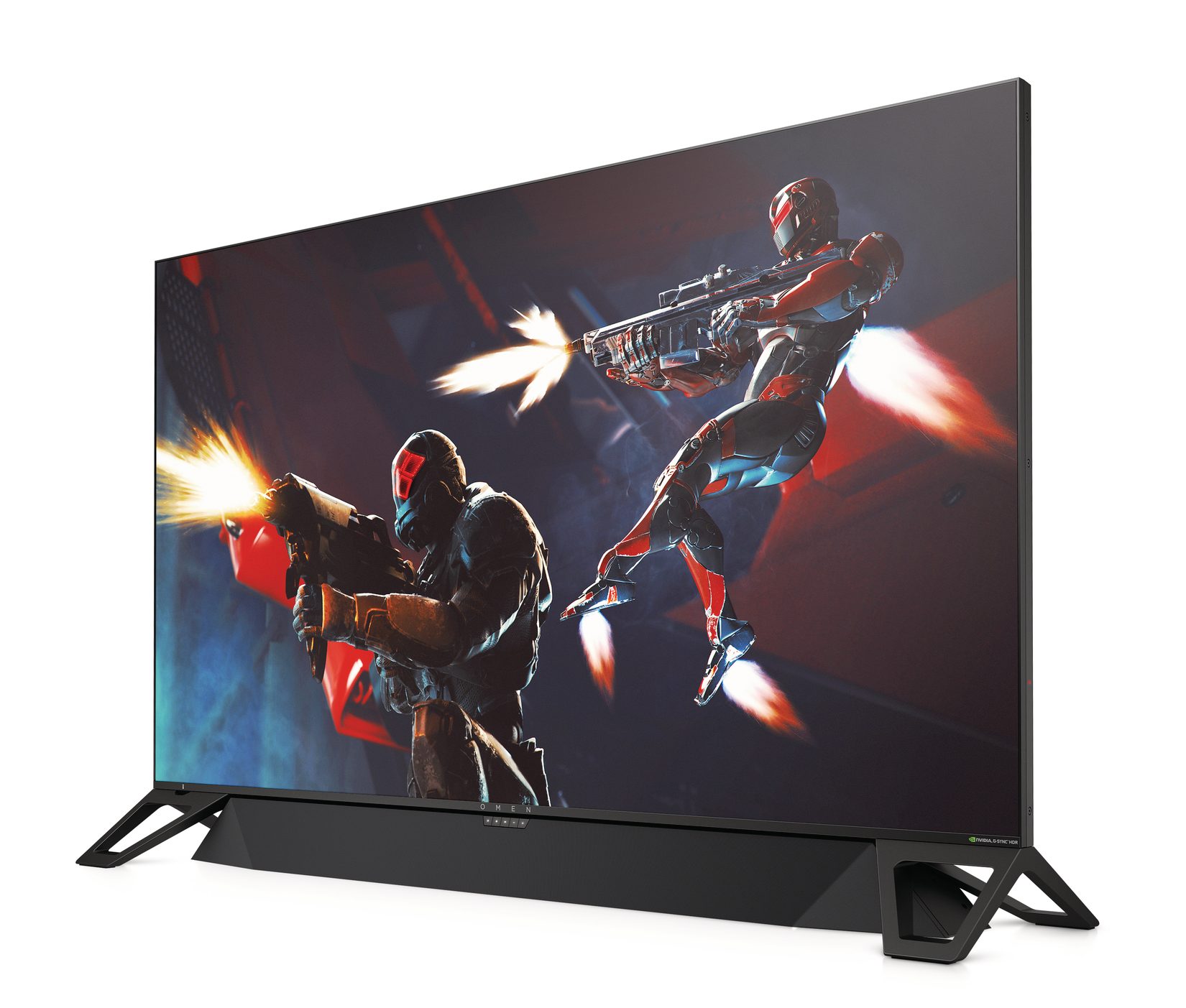 hp omen x emperium 65 with soundbar frontleft