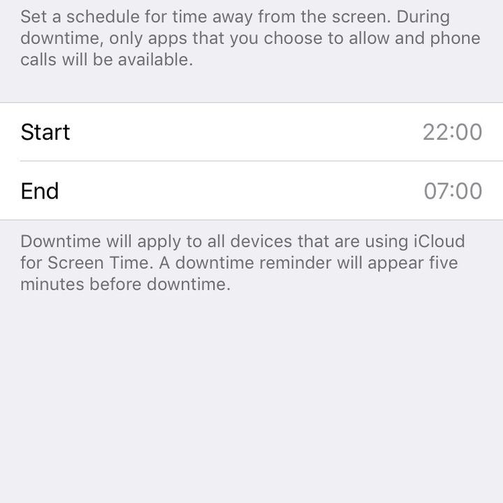 Turn on Downtime.