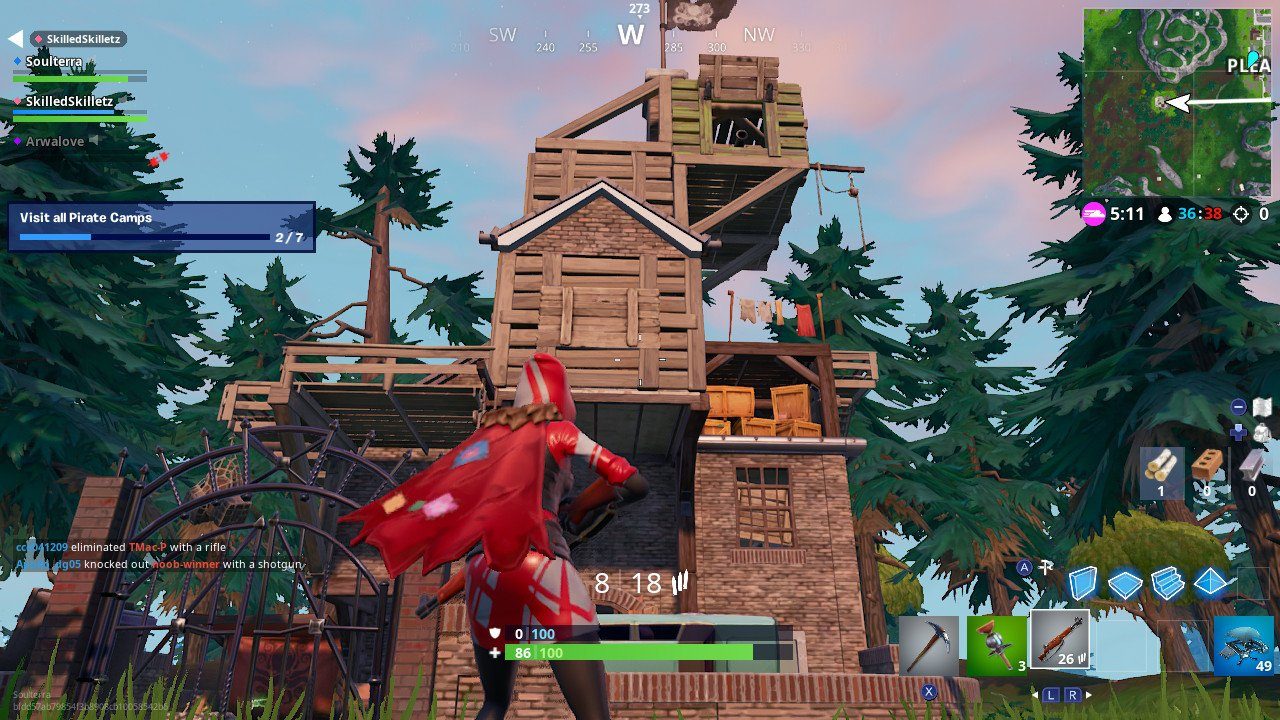 fortnite pirate camps fortnite season 8 week 1 challenges