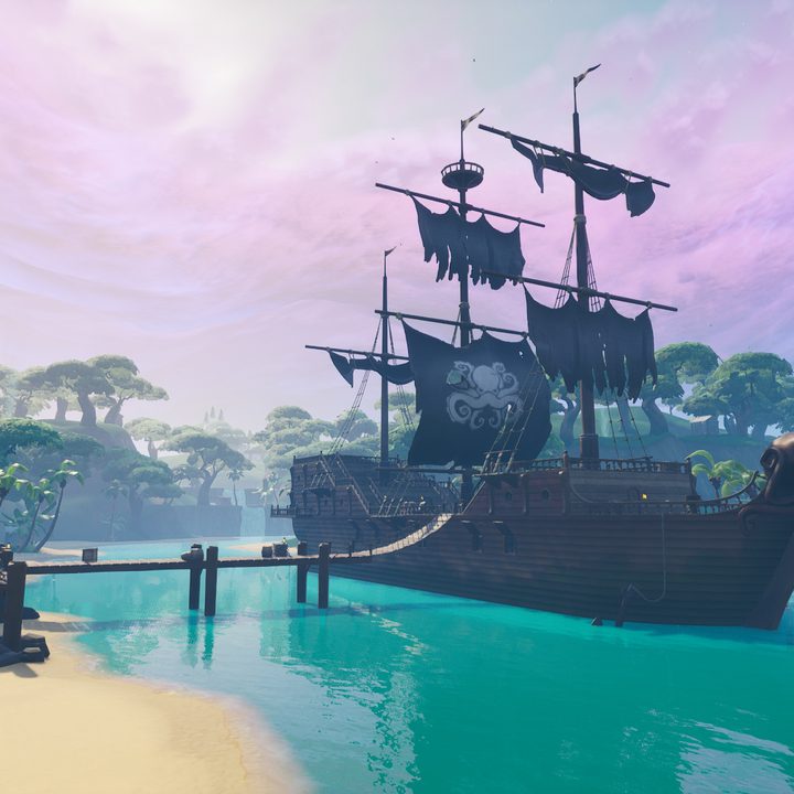 Pirate ship in Lazy Lagoon in Fortnite Season 8