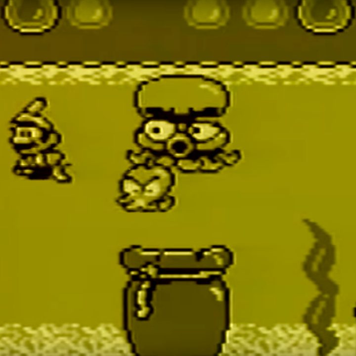 Mario swims in Super Mario Land 2.