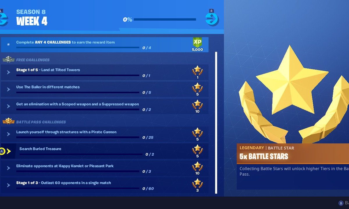 fortnite buried treasure fortnite week 4 challenges
