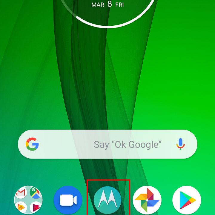 Choose Moto Actions on your Moto G7