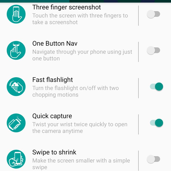 Choose Moto Actions on your Moto G7
