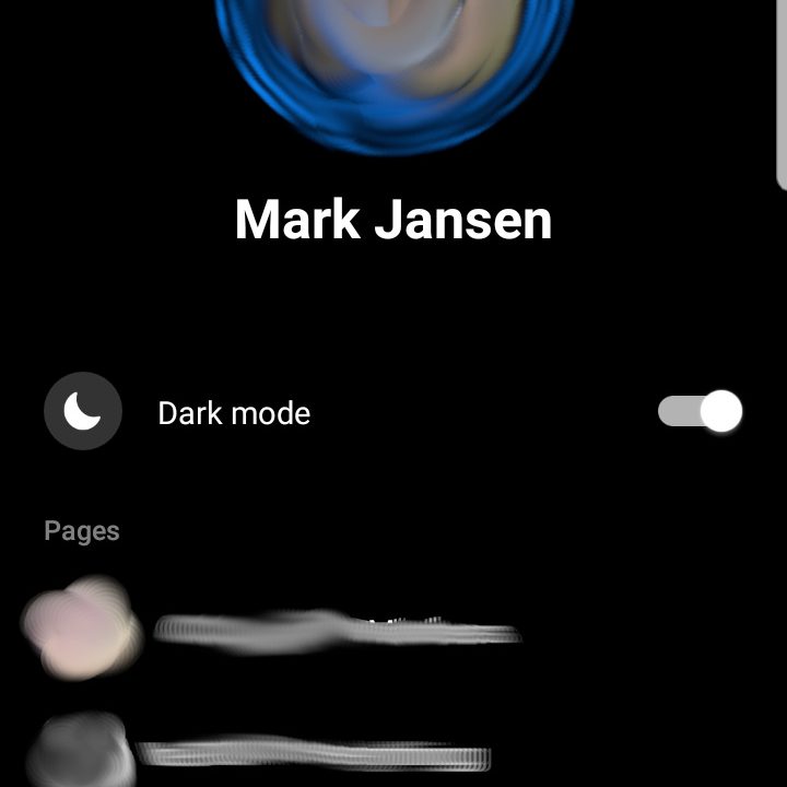how to activate facebook messenger dark mode step three