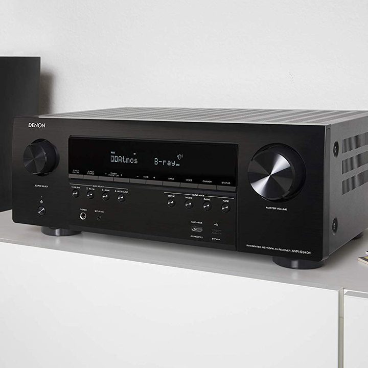 A Denon 4K A/V receiver.