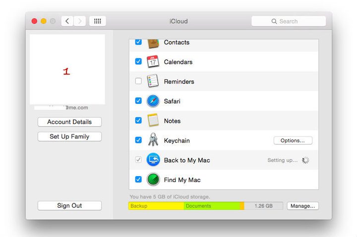 Find My Mac Settings
