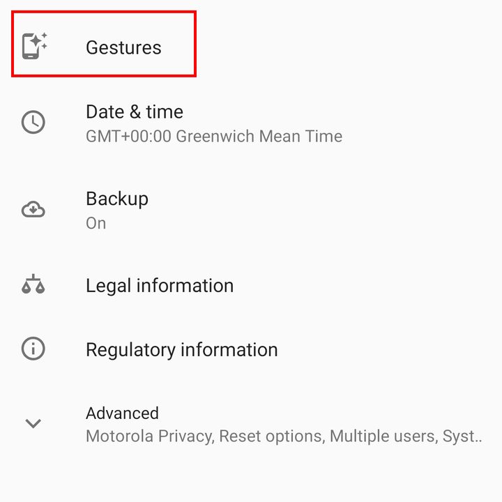 Fingerprint swipe for notifications on Moto G7