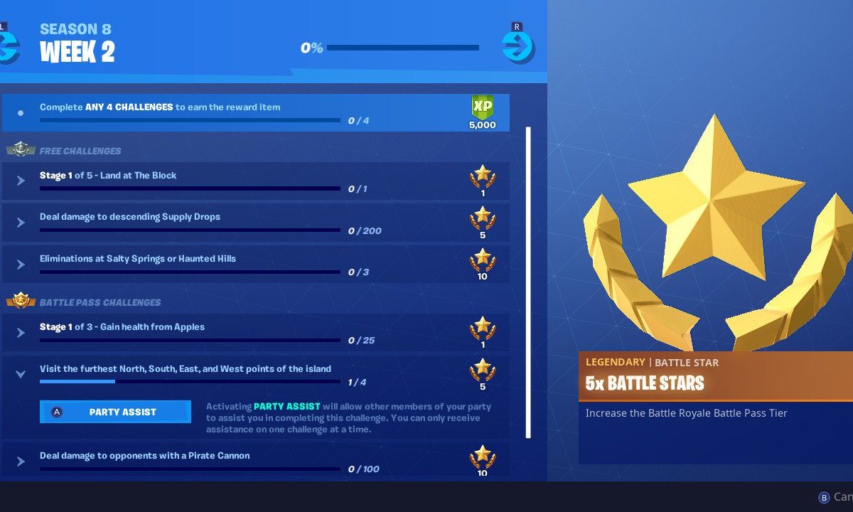 fortnite week 2 challenges fortnite furthest point north south east west