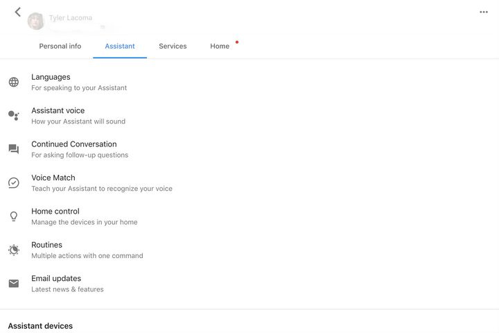 Google Assistant Home Control