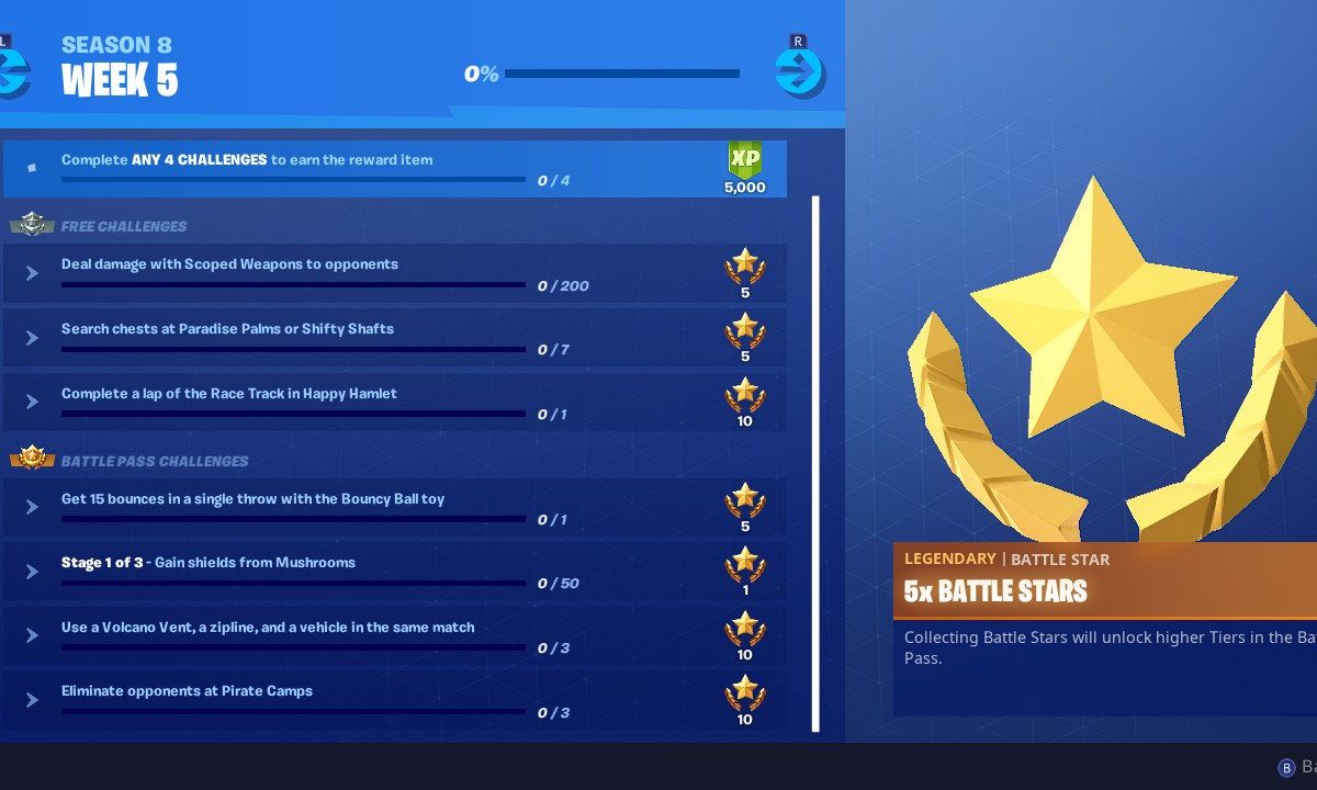 fortnite week 5 challenges fortnite happy hamlet race track
