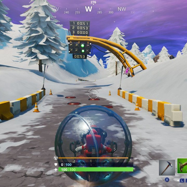 fortnite week 5 challenges fortnite happy hamlet race track